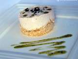 Cheesecake crabe et Jus Monin épinard/ail/menthe