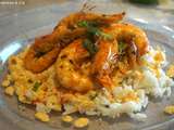 Crevettes au curry et citron vert