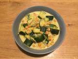 Curry de courgettes et pois chiches au Cookeo