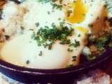 Green #shakshuka with zucchini, broccoli , peas and feta