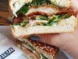 Schnitzel. 
One of the delicious food stands of Shuk Hacarmel,