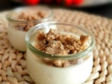 Mousse de cabecou de Rocamadour, crumble aux noisettes