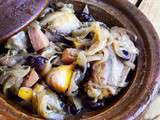 Tajine d’automne coin-coing (canard, coing, raisins chasselas frais)