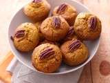 Muffins épicés au potimarron, noix de Pécan et miel de sapin