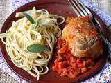 Paupiette de veau aux oignons et tomates