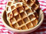 Pizza-gaufre au jambon et fromage