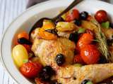 Poulet aux olives et aux tomates