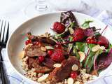 Salade de canard aux framboises