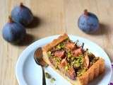 Tarte aux figues (crème amandine à la pistache)