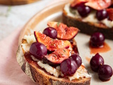 Tartines de figues rôties au vinaigre balsamique