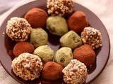 Truffes au chocolat – cacao, matcha ou pralin