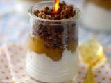 Verrine de crumble à la mangue