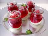 Panna cotta parfumée à la citronnelle et au coulis de fraises