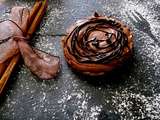 Tartelette au chocolat et cannelle sans cuisson (sans gluten, sans œuf, sans lait)