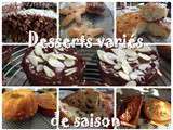 Desserts en vrac de saison