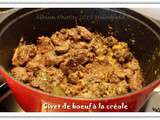 Menu du jour : Civet de boeuf à la créole/riz/haricots blancs