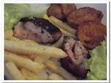 Menu du jour : Poulet/frites/beignets de courgettes