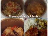 Menus salés de Février au cuiseur