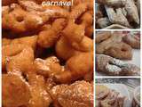 Merveilles ou scharwa de Mardi Gras/beignets de carnaval