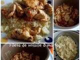 Plat du jour : Filets de volaille/semoule de couscous au cuiseur