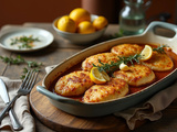 Escalopes de poulets au four façon repas du dimanche, simple mais bluffant