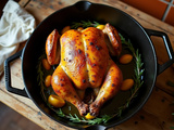 Poulet familial : comment cuire un poulet au four pour 4 à 6 personnes