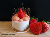 Entremet Litchi et son Nuage de Fraise Woos – sans Lactose