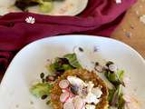 Galettes de courgette, flocons d'avoine et curry