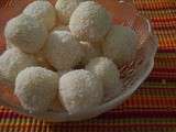 Boules au chocolat blanc, noix de coco et noisettes (raffaello )