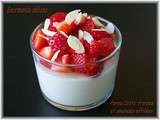 Panna Cotta, fraises et amandes