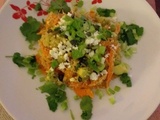 Salade de Quinoa , avocats et germes de luzerne