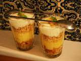 Verrine poire, citron et crumble d’amande