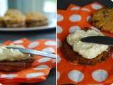 Biscuits aux carottes comme un carrot cake et fromage frais