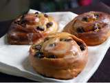 Escargots briochés raisins / cannelle pour goûter gourmand