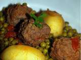 Mijoté de boulettes épicées et petits pois et Salon du Blog Culinaire