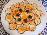 Carpaccio de courgettes au citron de Menton