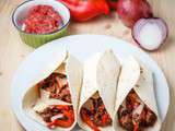 Fajitas au boeuf et leur sauce tomate poivron