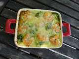 Gratin de crevettes au brocoli