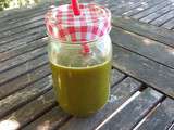 Jus vert detox aux épinards, melon et carottes