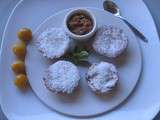 Mini-puddings poire-chocolat à la lavande