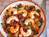 Salade aux crevettes et légumes