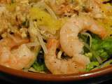 Salade fraîcheur aux crevettes avocat mangue