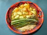 Tajine de poulet aux asperges et potiron