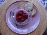 Verrine aux framboises à la crème sans lactose