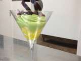 Mousse d’avocat et ananas, huile essentielle de coriandre, croustillant chocolat