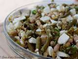 Salade aux deux haricots, lentilles corail et féta