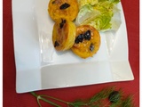 Bouchées soufflées à la courge butternut, au brocciu et aux olives de Nyons