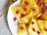 Carpaccio Ananas, Grenade, Graines de coriandre