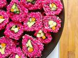 Makis California rolls veggie, et tout roses