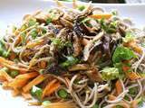 Salade de nouilles soba aux shiitakés pour le concours Happy Veggie